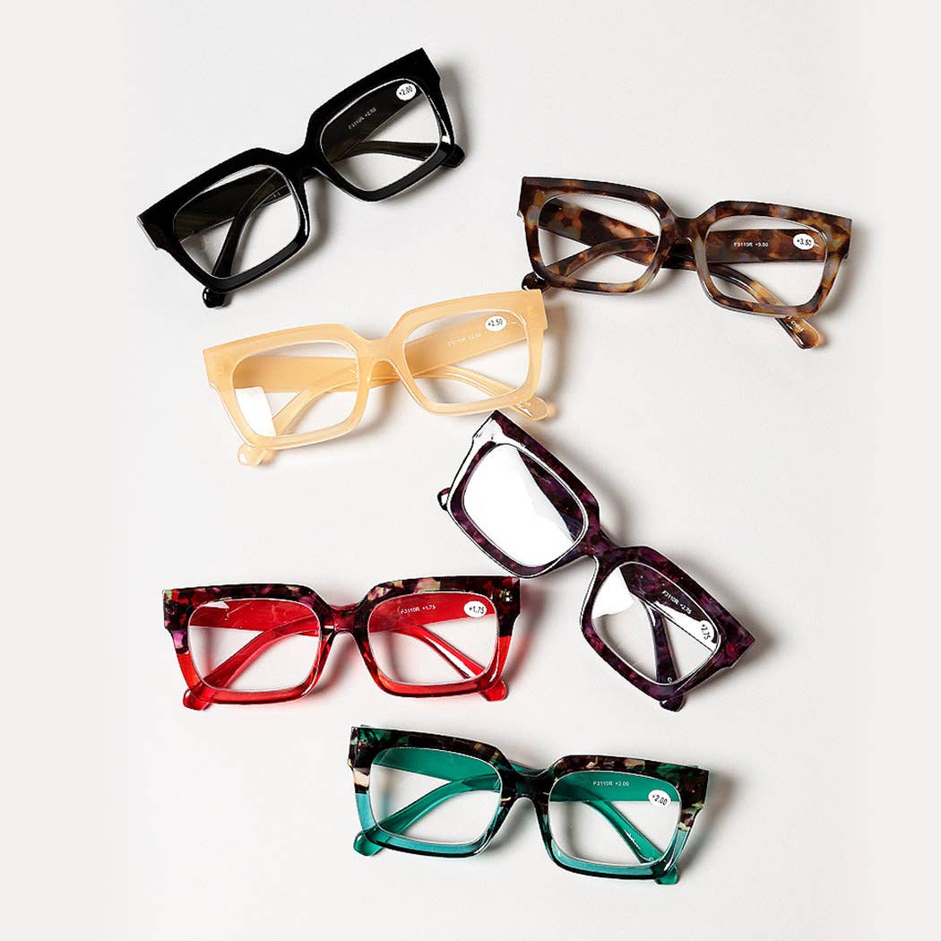 Women's Bold Square  Reading Glasses