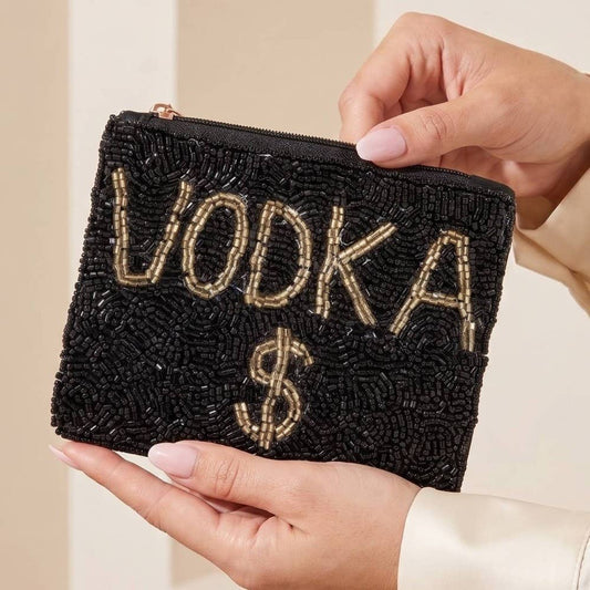 Vodka Money Seed Beaded Coin Purse