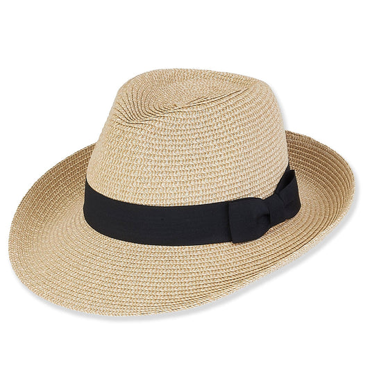 Natural Paperbraid Fedora, Brim 3"