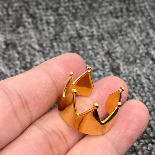 18K Gold Crown Adjustable Ring