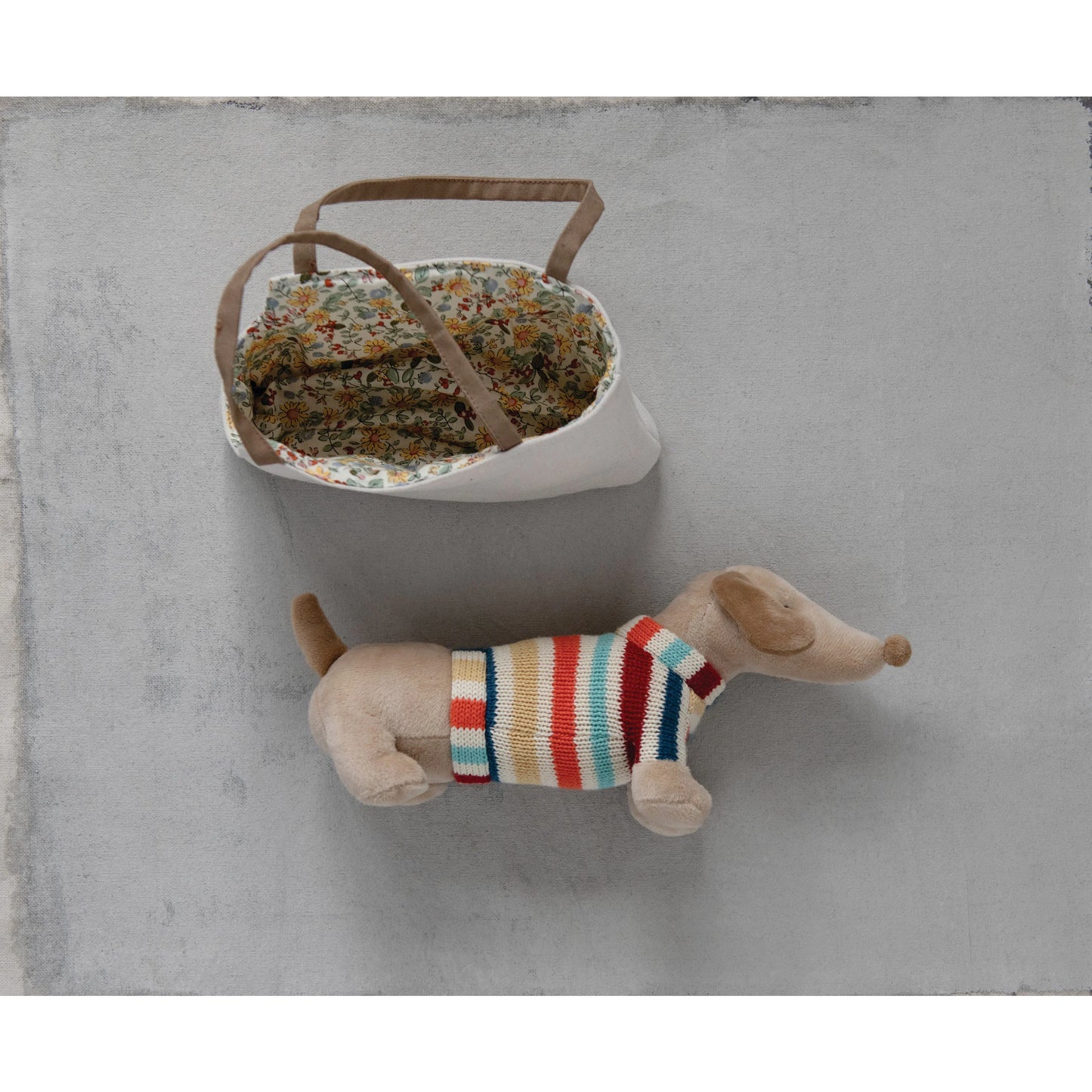 Cotton Removable Dachshund In Dog Carrier