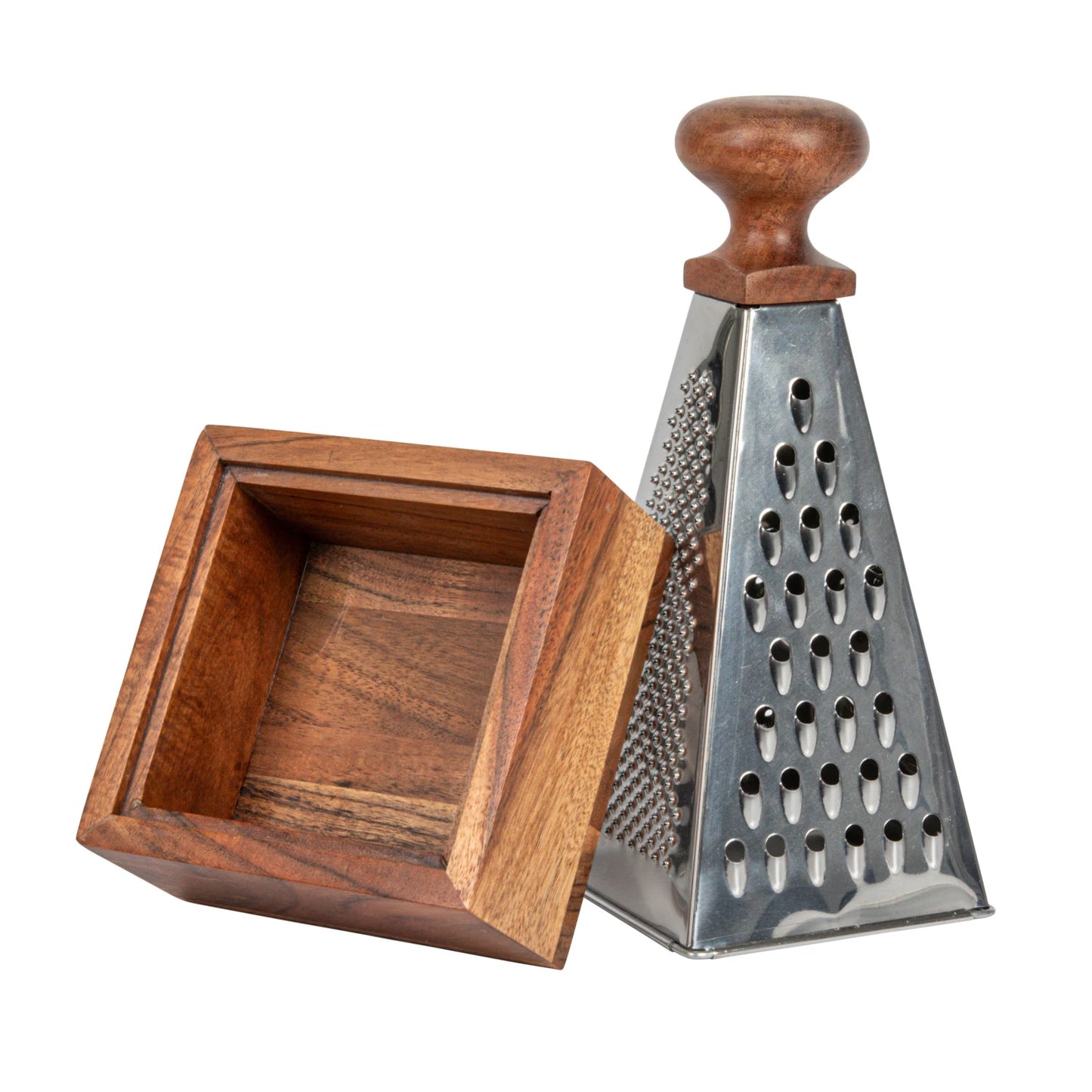 Stainless Steel Grater w/ Acacia Wood