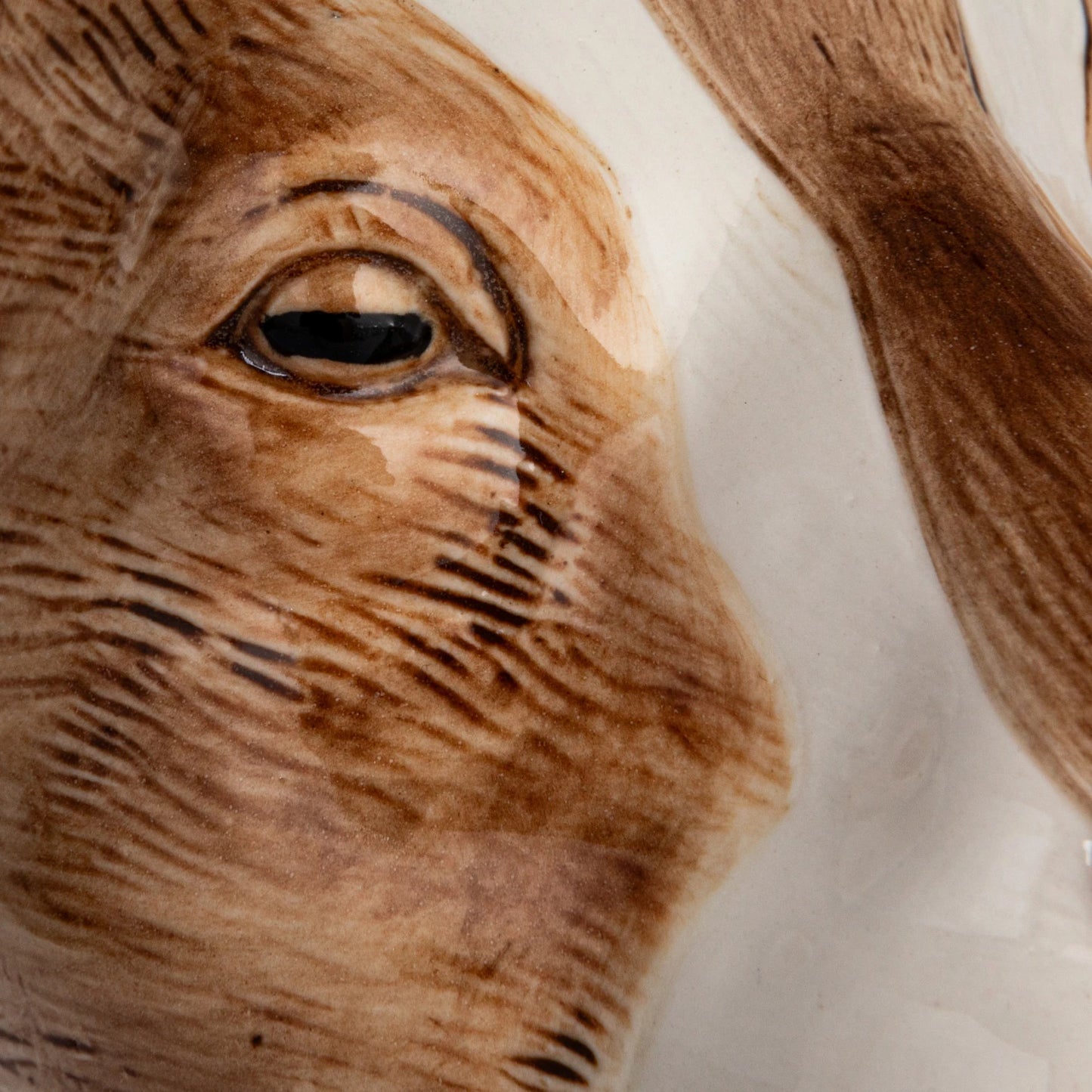 Hand-Painted Stoneware Goat Vase