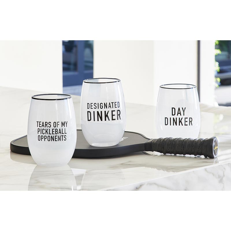 Stemless Wine Glass - Tears Pickleball Opponents