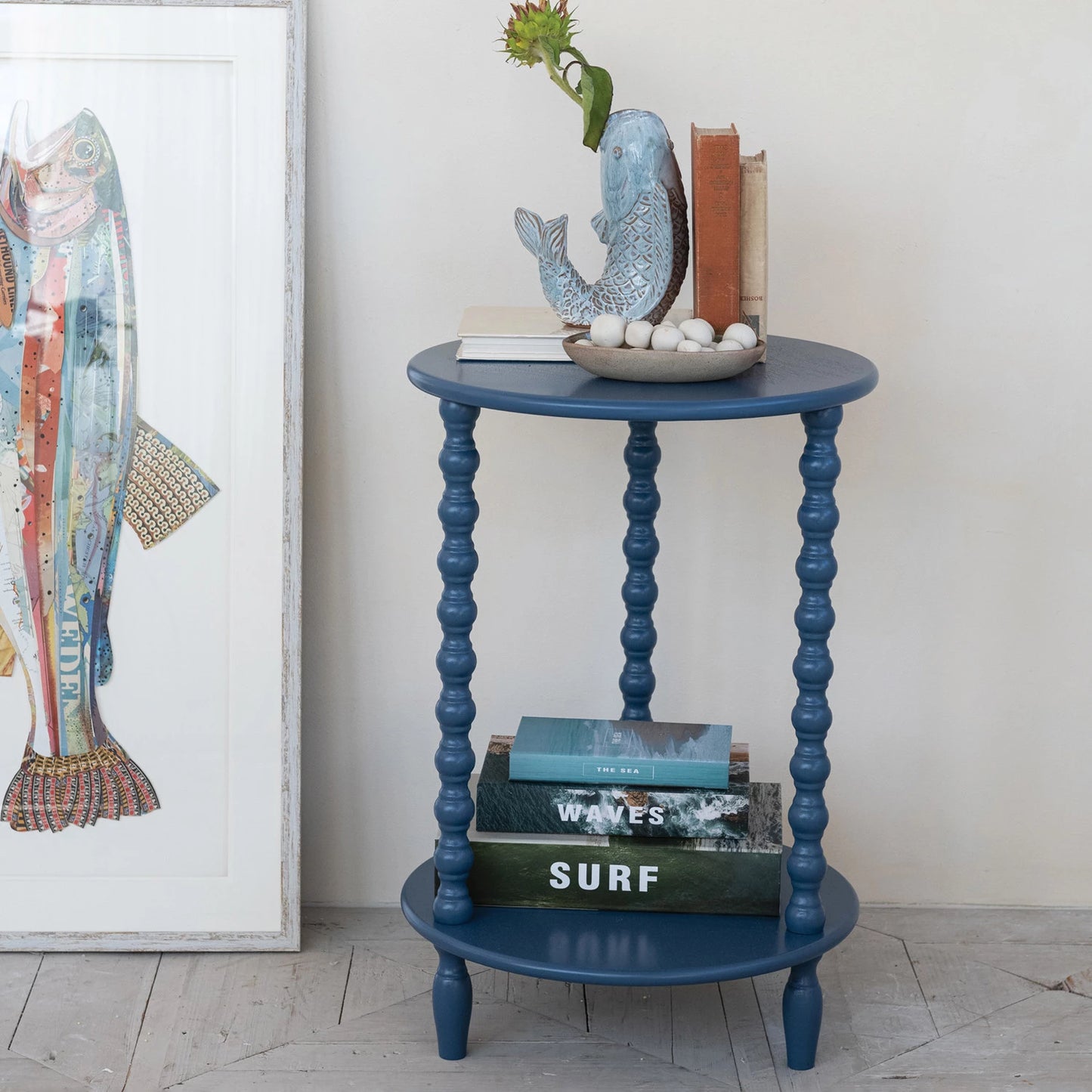 Paper Collage Fish Framed Shadow Box