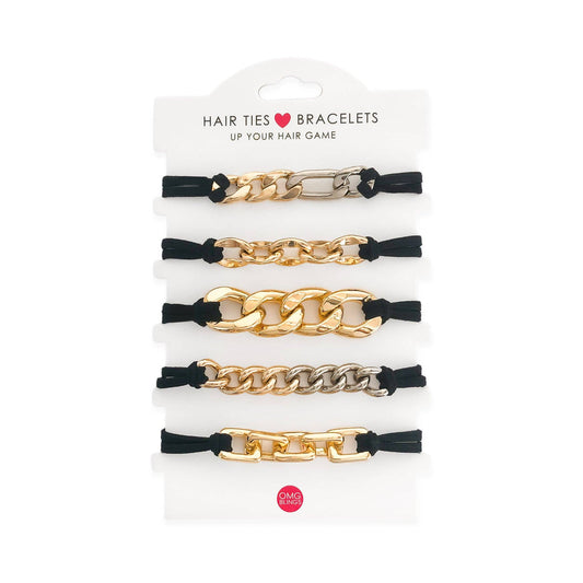 5pc Hair Tie - Bracelet Set