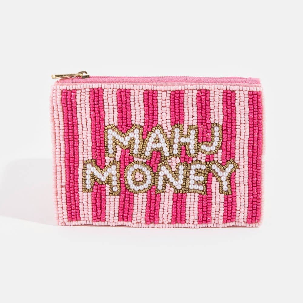 Mahj Money Beaded Coin Purse