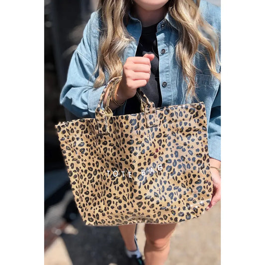 Leopard Pu Leather Tote Bag