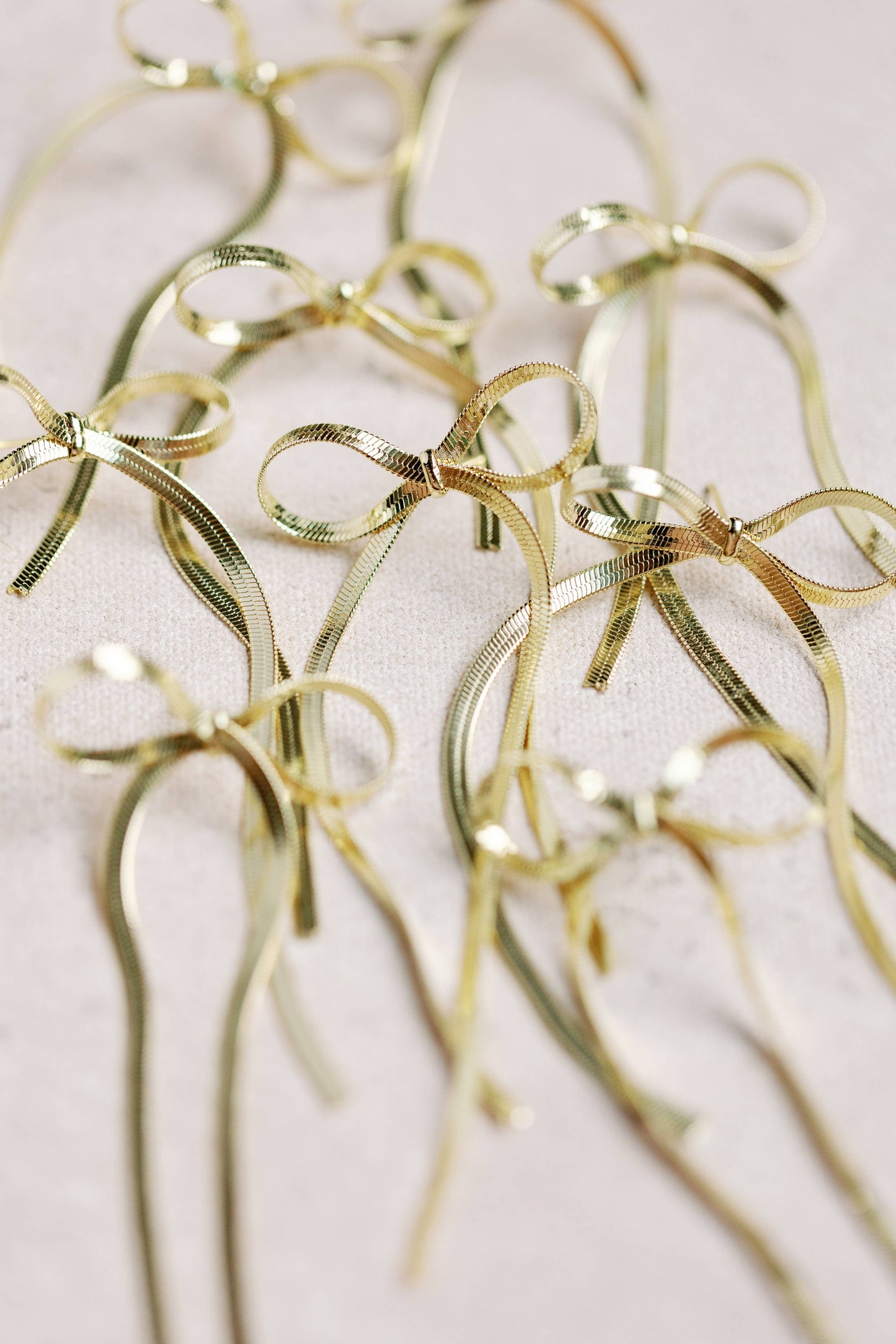 Maxi Gold Duster Bow Statement Earrings