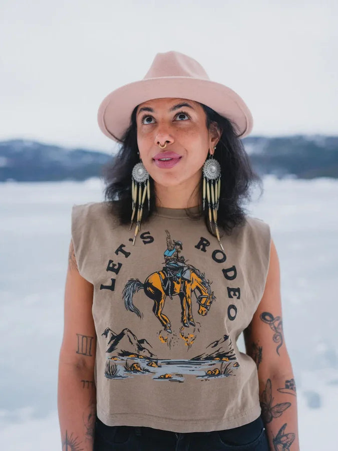 Let's Rodeo Ladies Muscle Tee