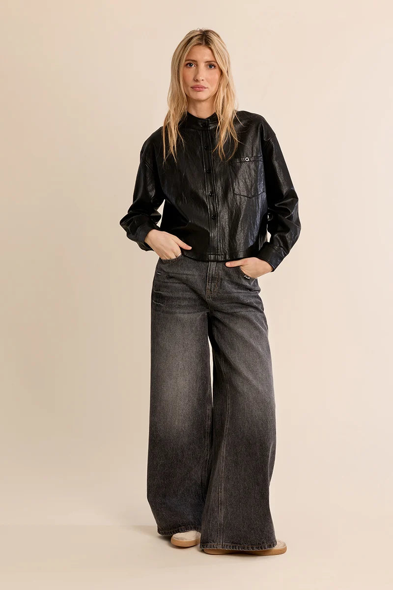 Molly Bracken Faux Leather Shirt