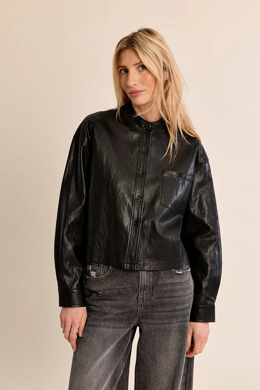 Molly Bracken Faux Leather Shirt
