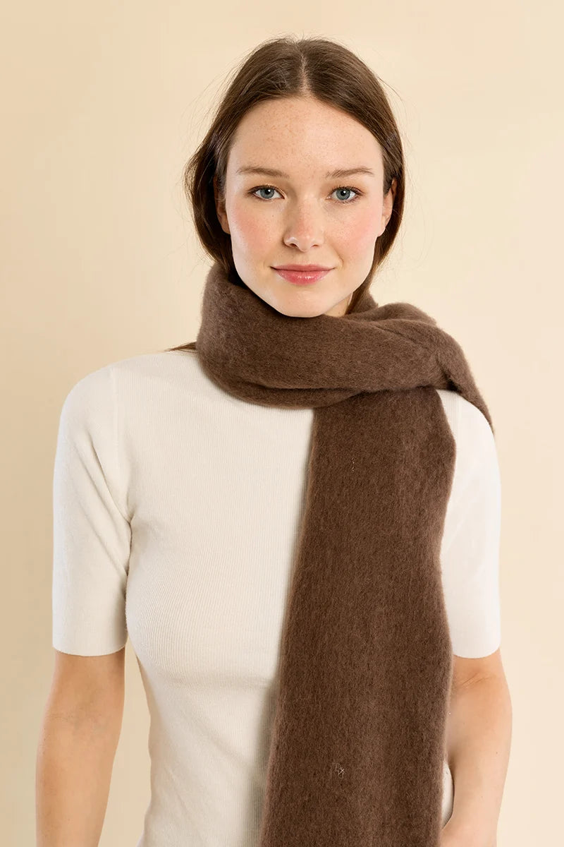Fringed Knit Scarf