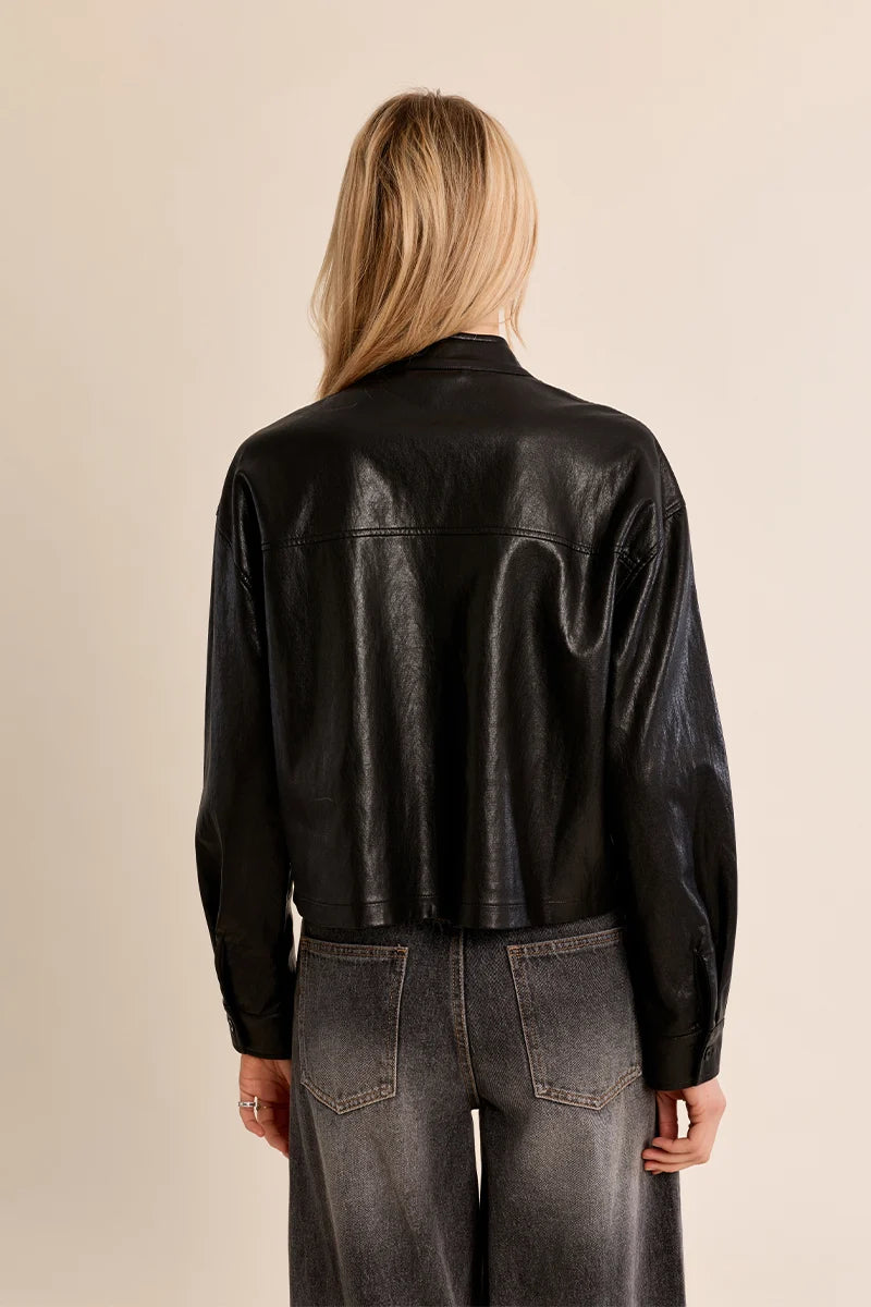 Molly Bracken Faux Leather Shirt