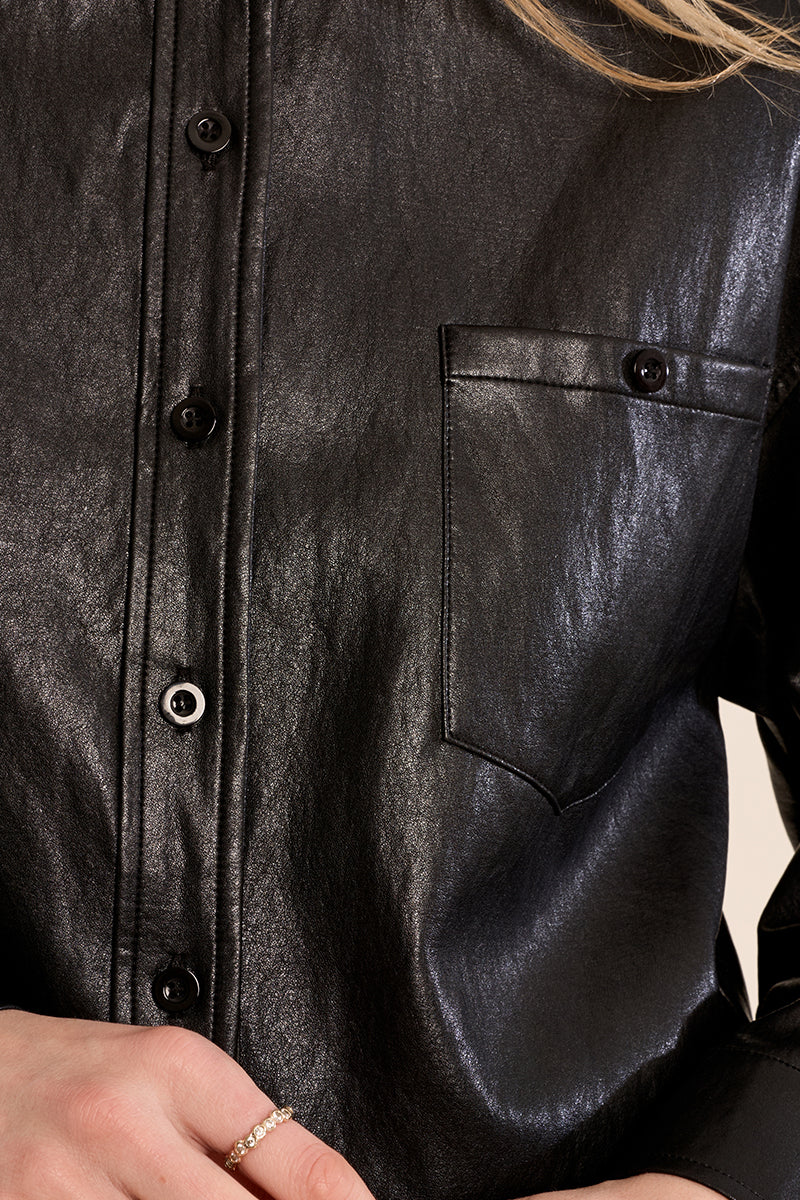 Molly Bracken Faux Leather Shirt