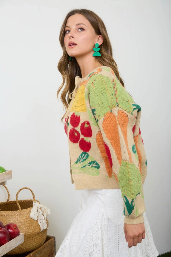 Veggie Sweater Cardigan
