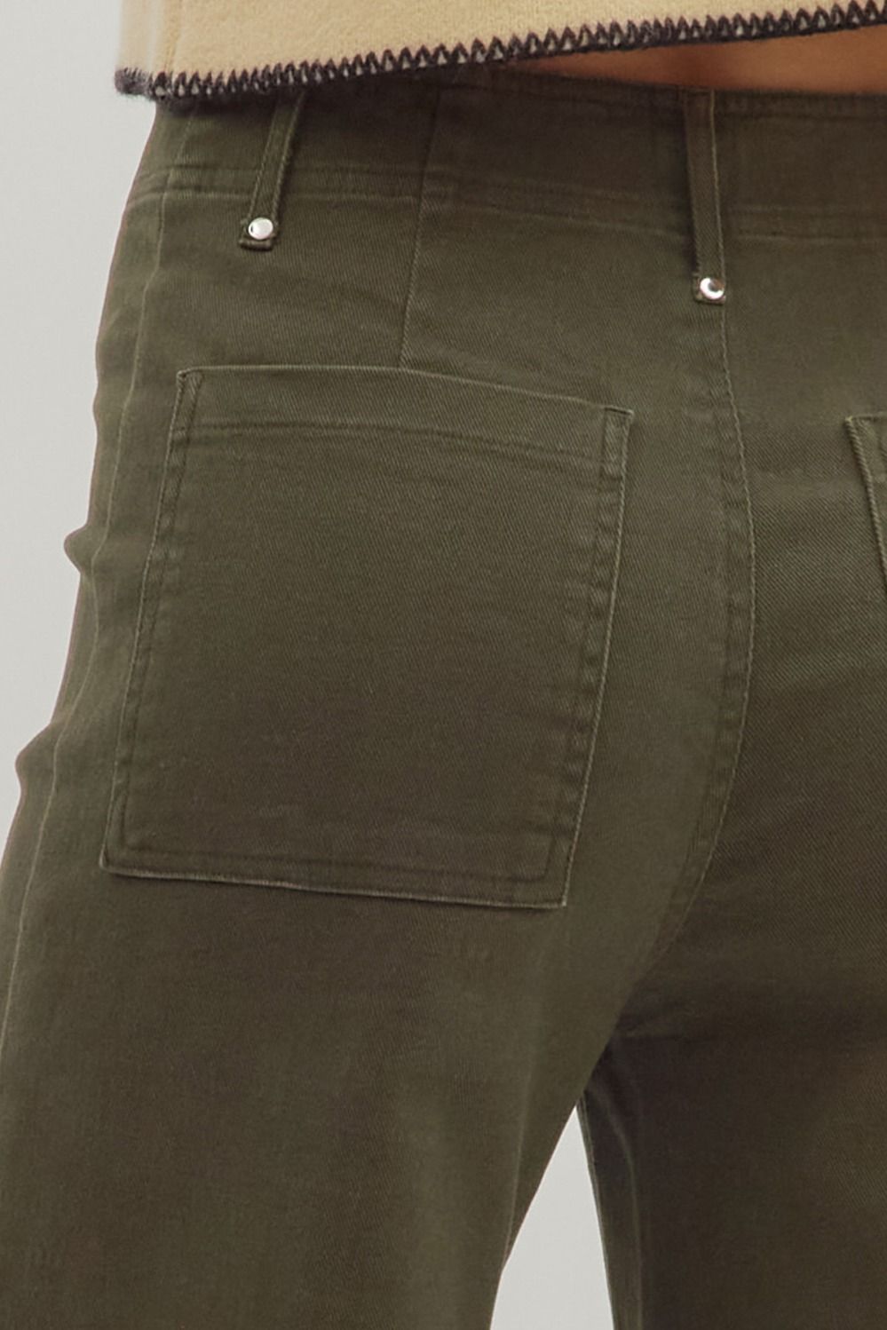 High Rise Wide Leg Seam Pant