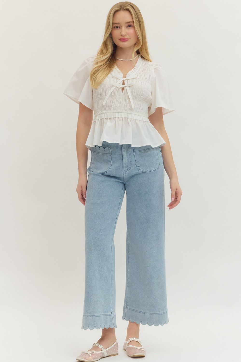 Smocked Tie Top