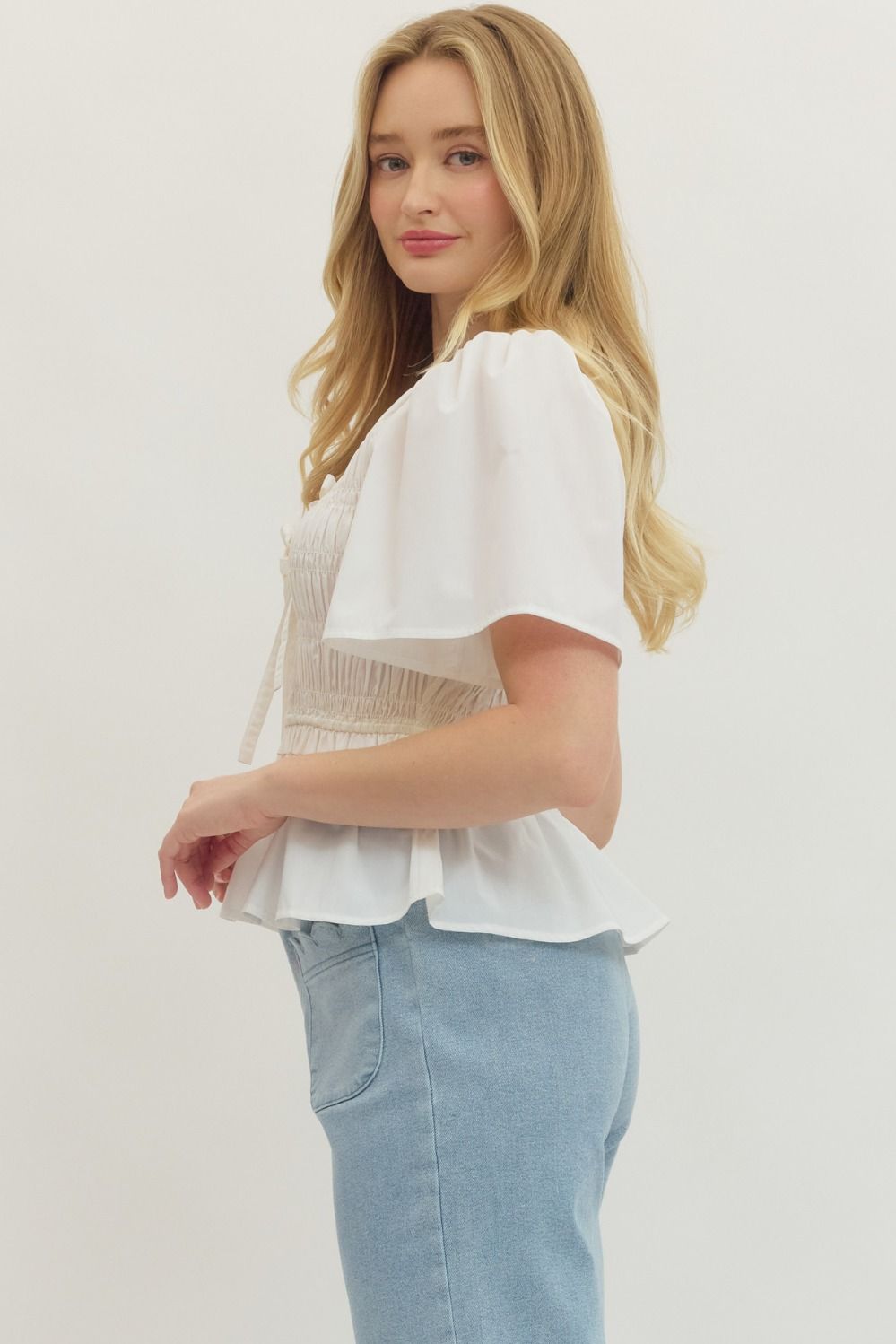 Smocked Tie Top