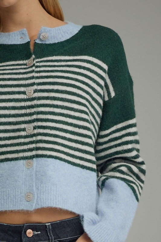 Evergreen Striped Cardigan