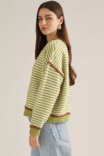 Olive Martini Striped Sweater