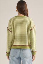 Olive Martini Striped Sweater