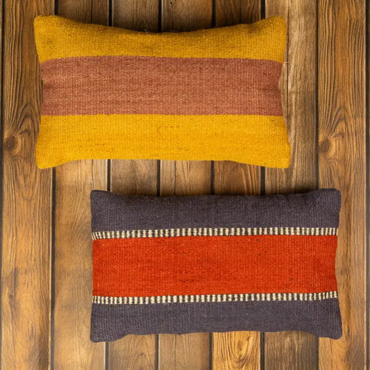 Striped Haven Jute Pillow