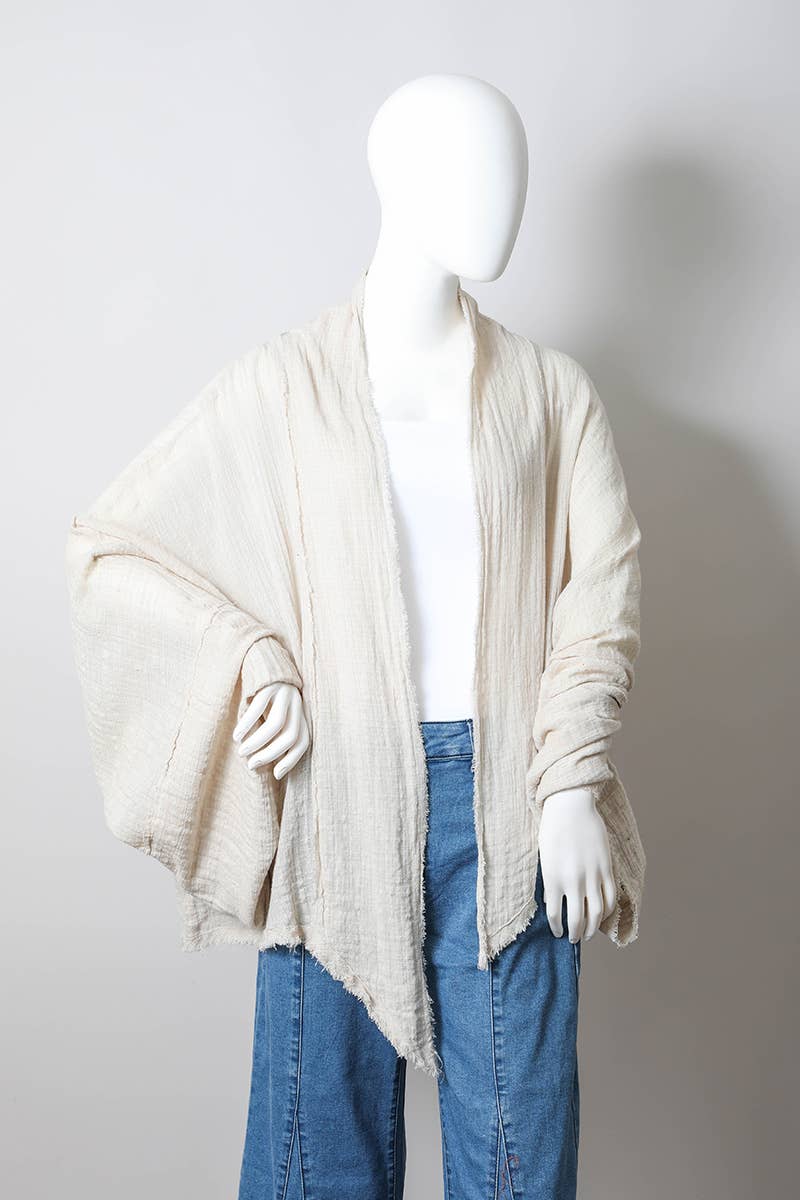 Crinkled Kimono Wrap