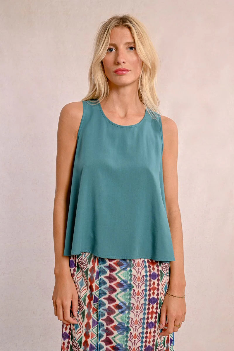 Flared Sleeveless Top