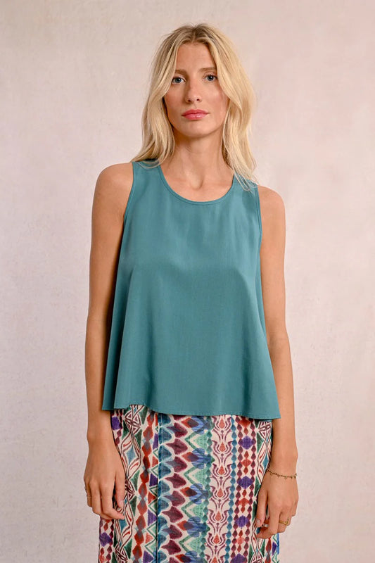 Flared Sleeveless Top