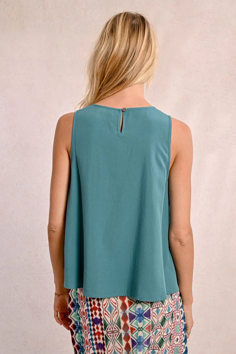 Flared Sleeveless Top
