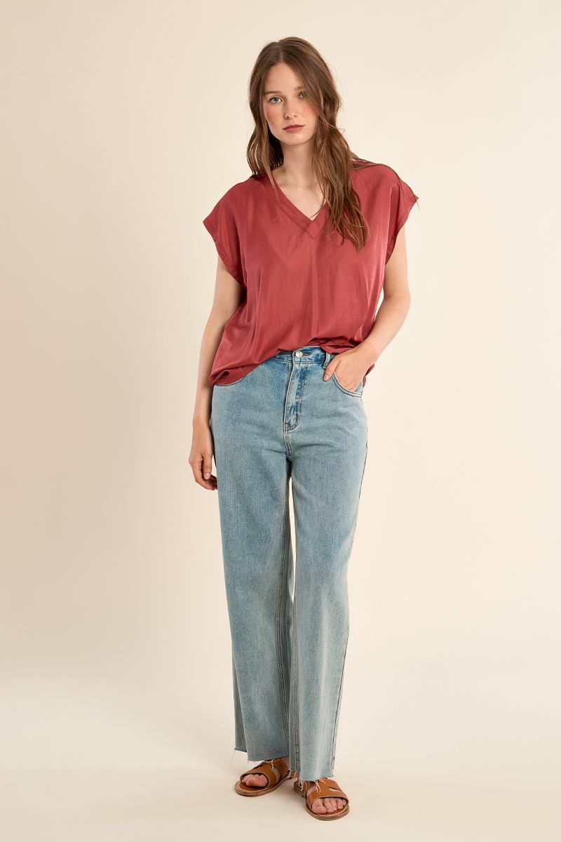 V-neck Woven Top