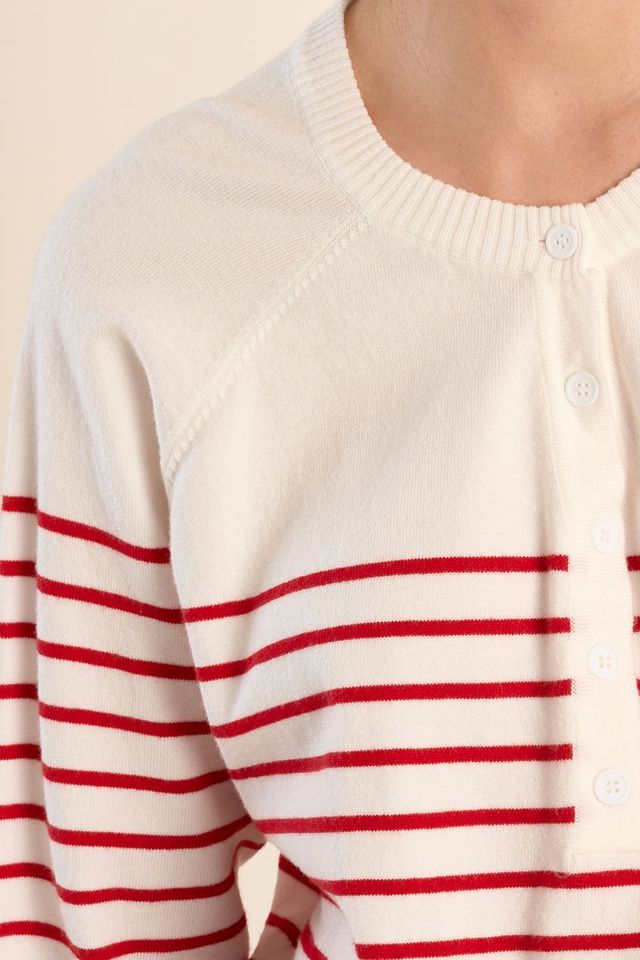 Ladies Knitted Striped Sweater
