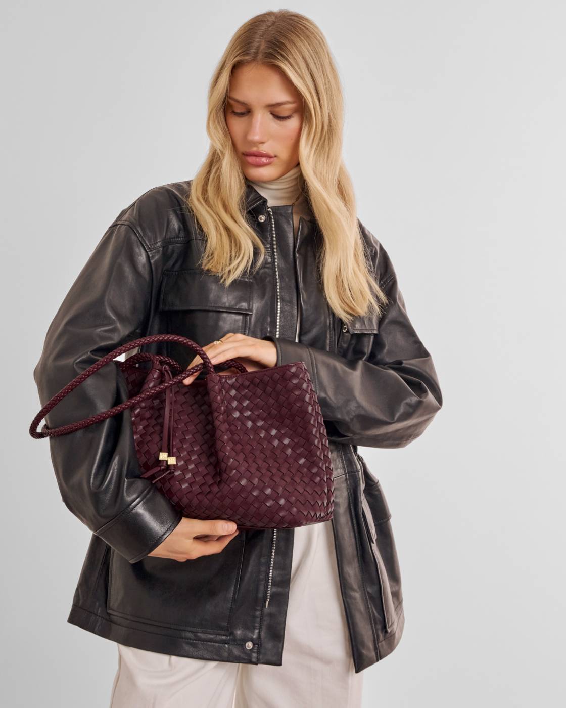 Nova Hand Woven Small Shoulder Tote