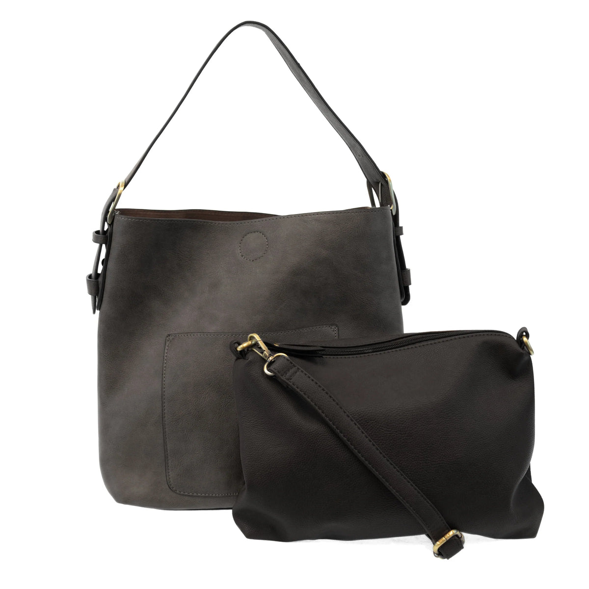 Charcoal Hobo Black Handle Handbag