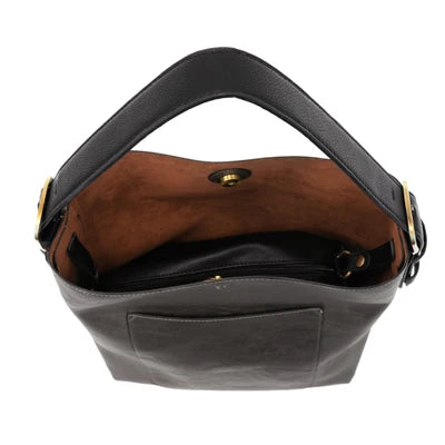 Charcoal Hobo Black Handle Handbag