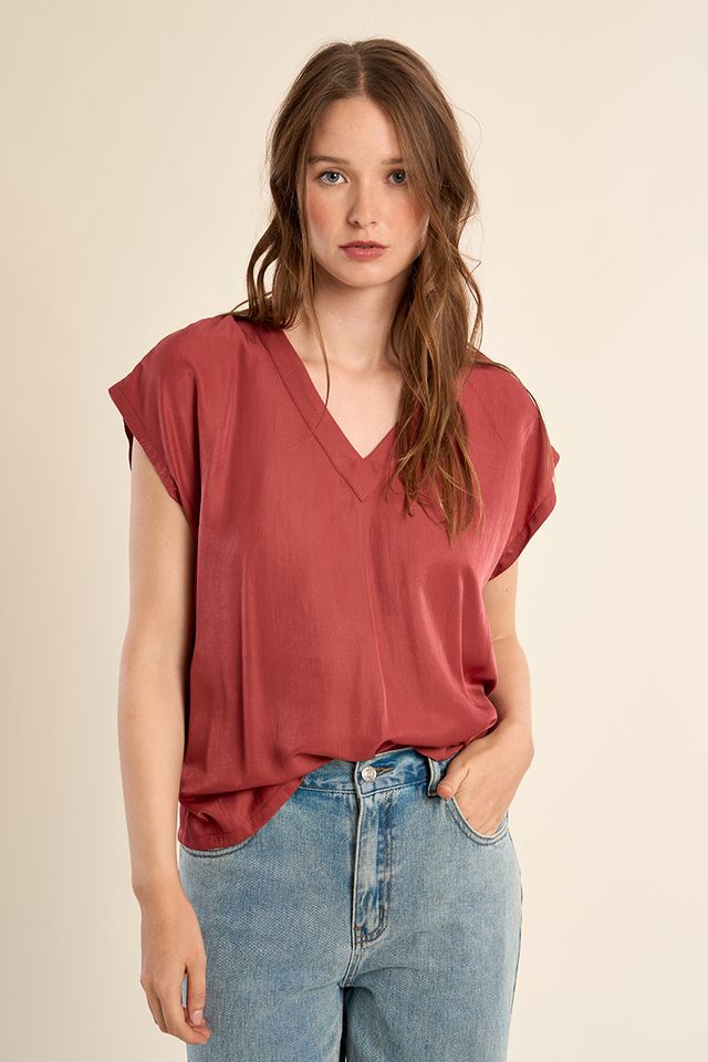 V-neck Woven Top