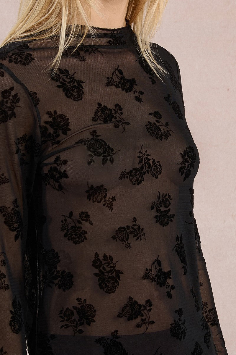 Floral Detail Lace Top