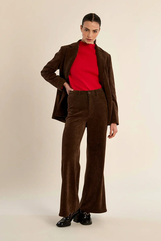Chocolate Straight Velvet Blazer