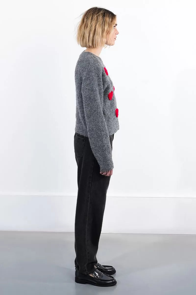 Hearts on Fire Embossed Sweater