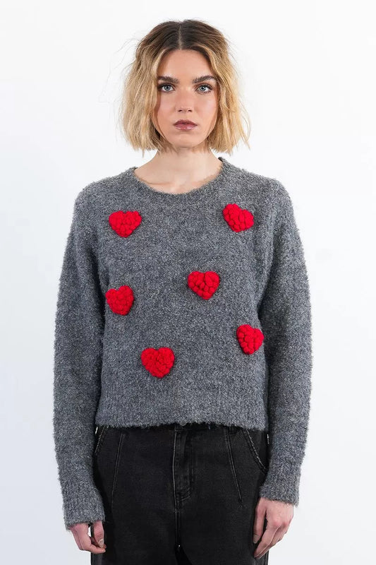 Hearts on Fire Embossed Sweater