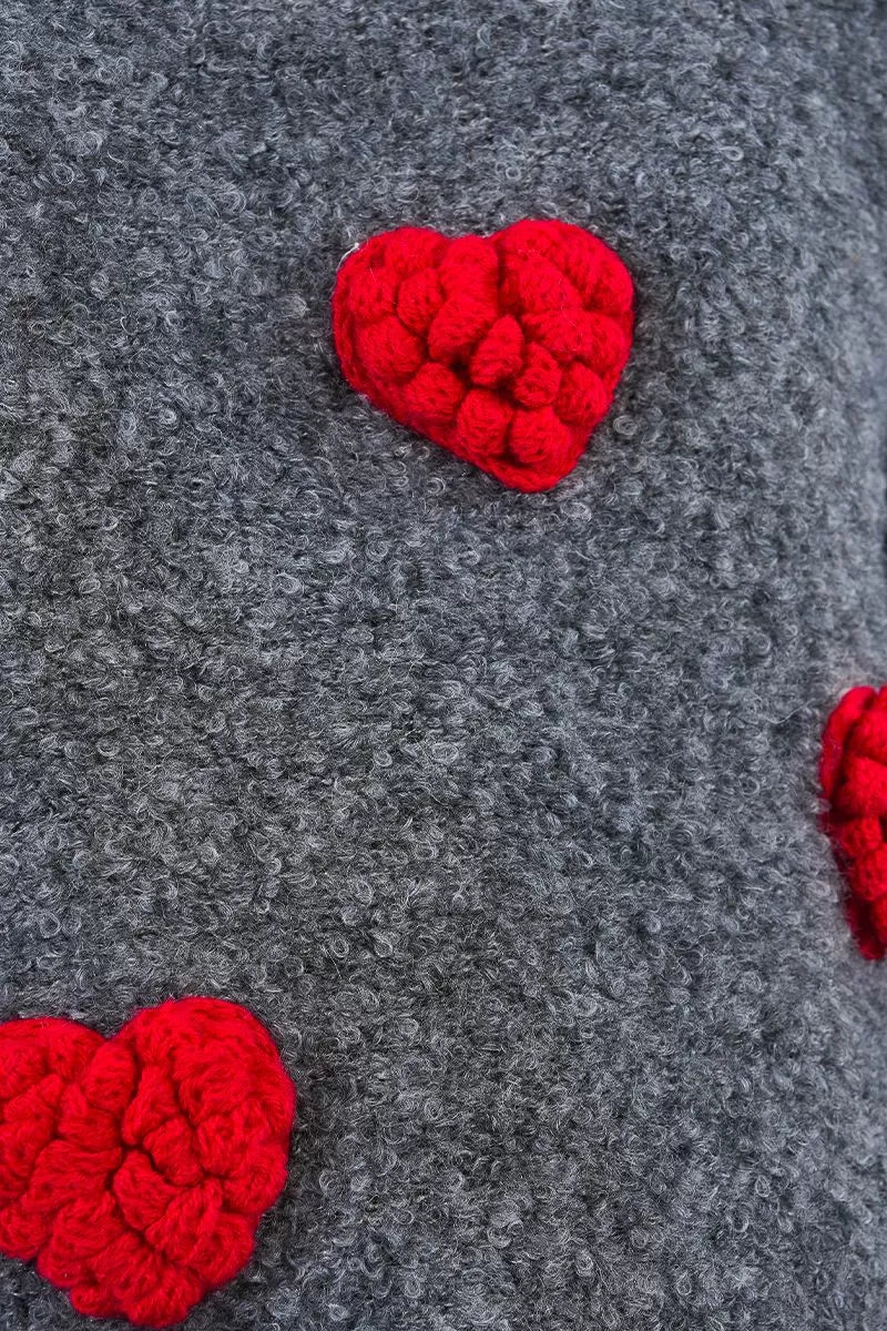 Hearts on Fire Embossed Sweater