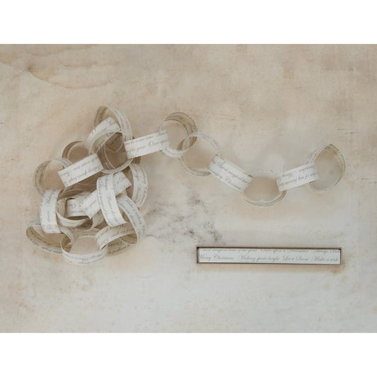 DIY Paper Link Garland w/ Script in Kraft Box