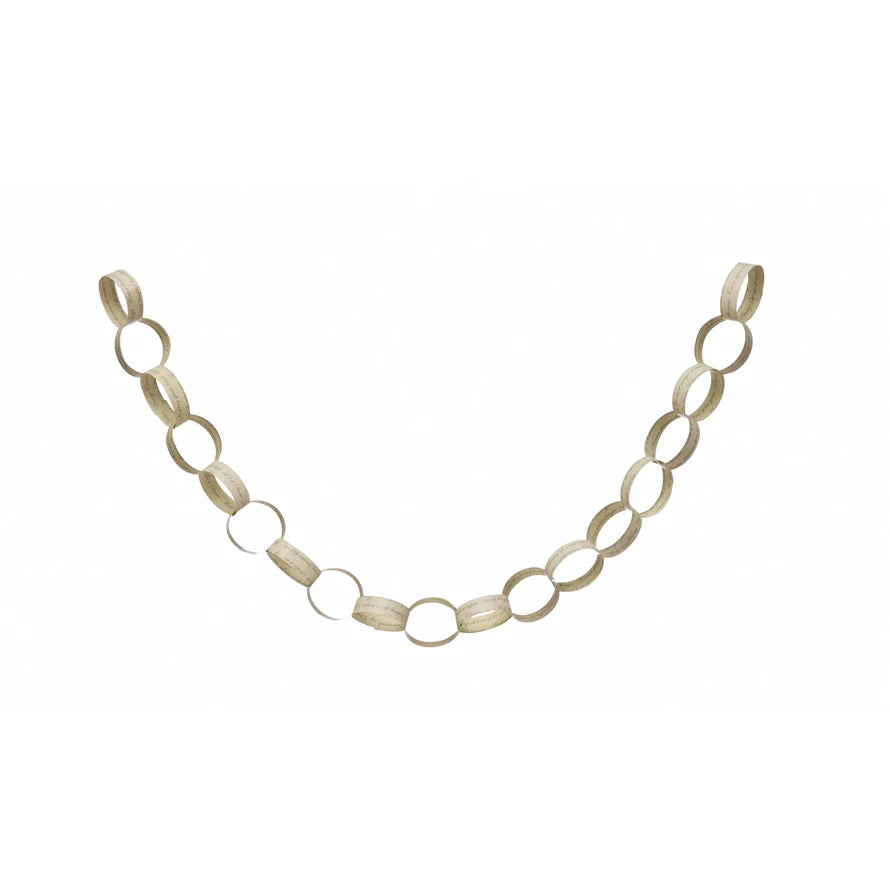 DIY Paper Link Garland w/ Script in Kraft Box